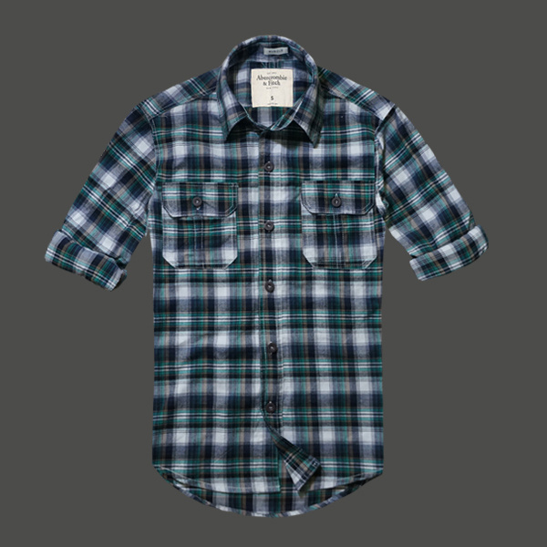 Abercrombie Fitch Hombres Plaid Camisa AF6988